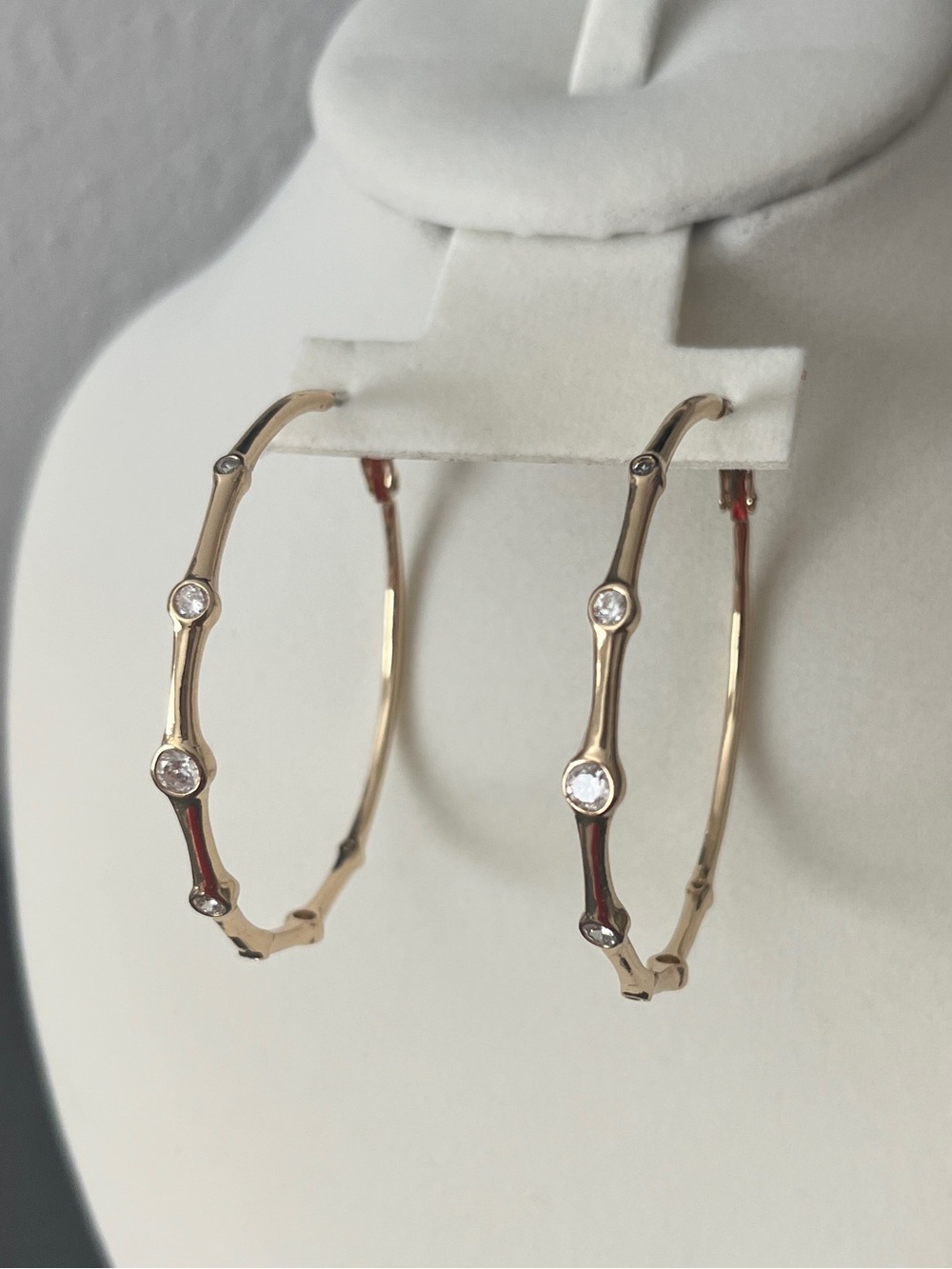 NWT Lilly Pulitzer TWILIGHT Bamboo Gold Hoop Earrings